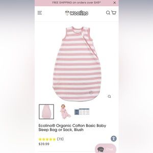 Ecolino Organic Cotton Basic Baby Sleep Bag